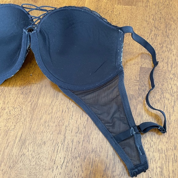 La SENZA BEYOND SEXY Padded Strappy Lacy Mesh Corset Push-Up Size 34DD - Picture 8 of 16